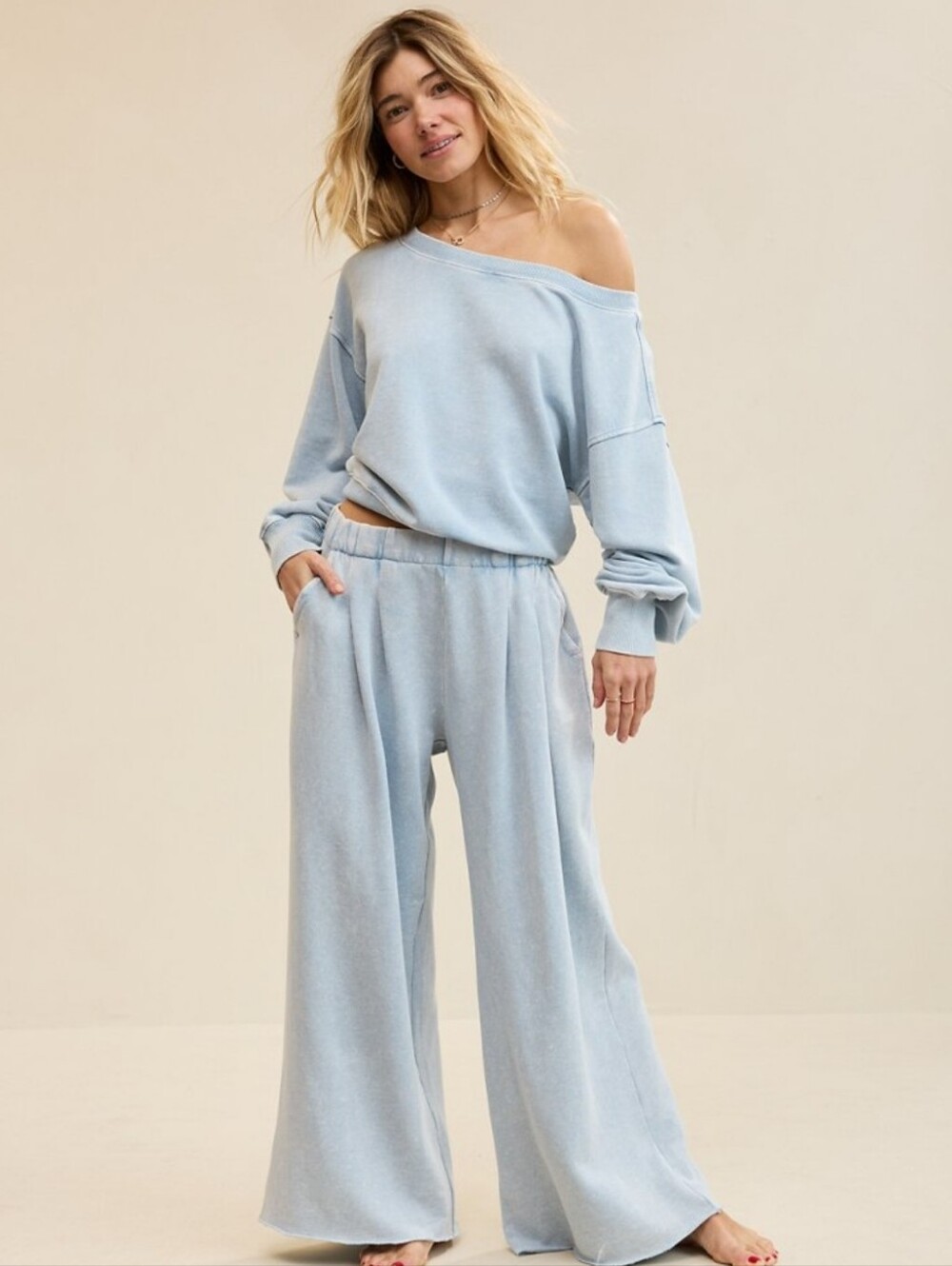 Aerie Street Trouser Cloud Wash